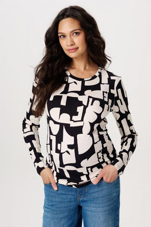 Monochrome Print Top